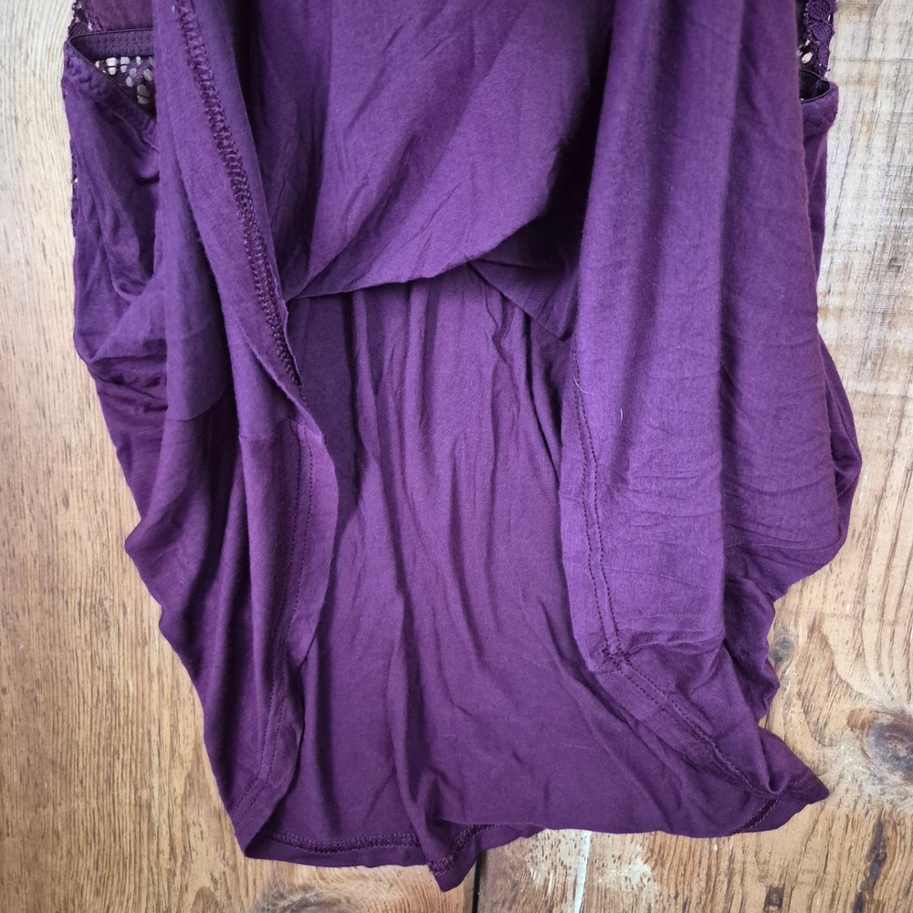 Daisy Fuentes Plum Purple Lace Racerback Baby Doll Camisole Top Size Medium - Picture 10 of 11
